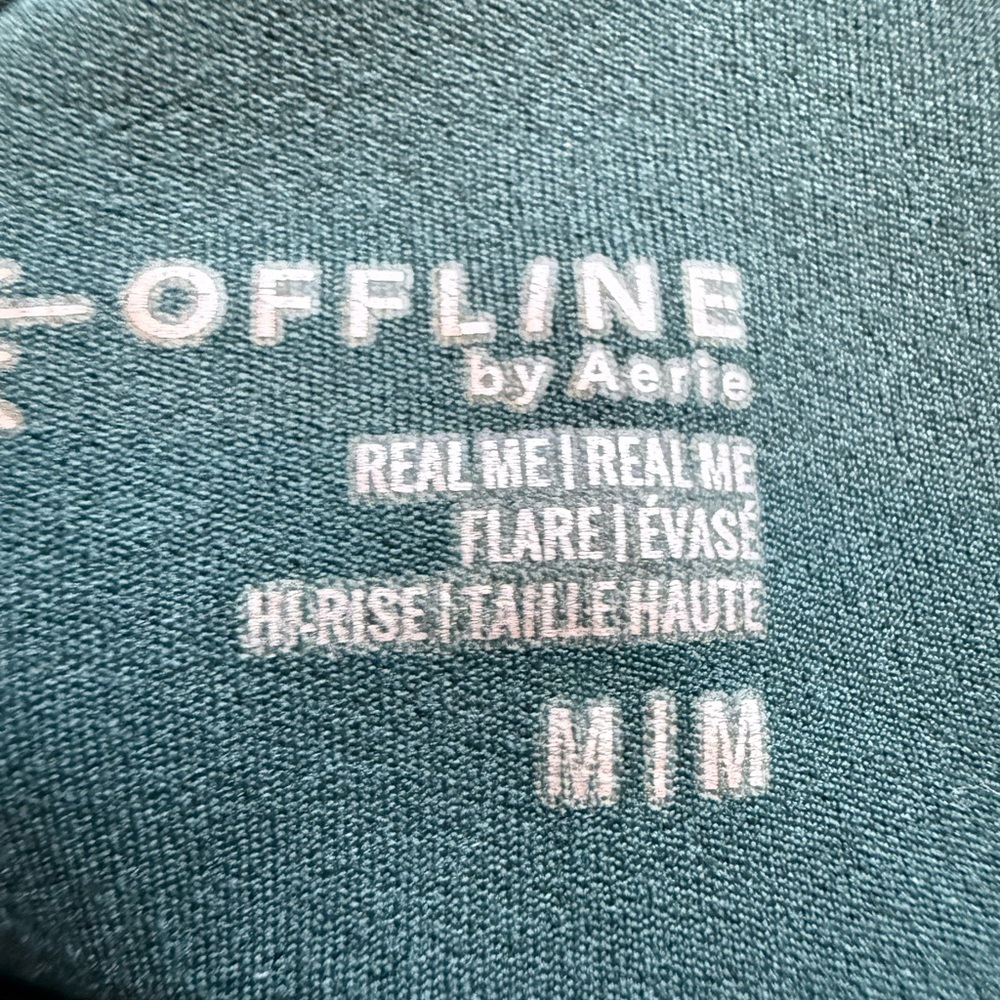 Aerie Offline Teal High-Rise Tall Flare Leggings women’s medium - Picture 2 of 8